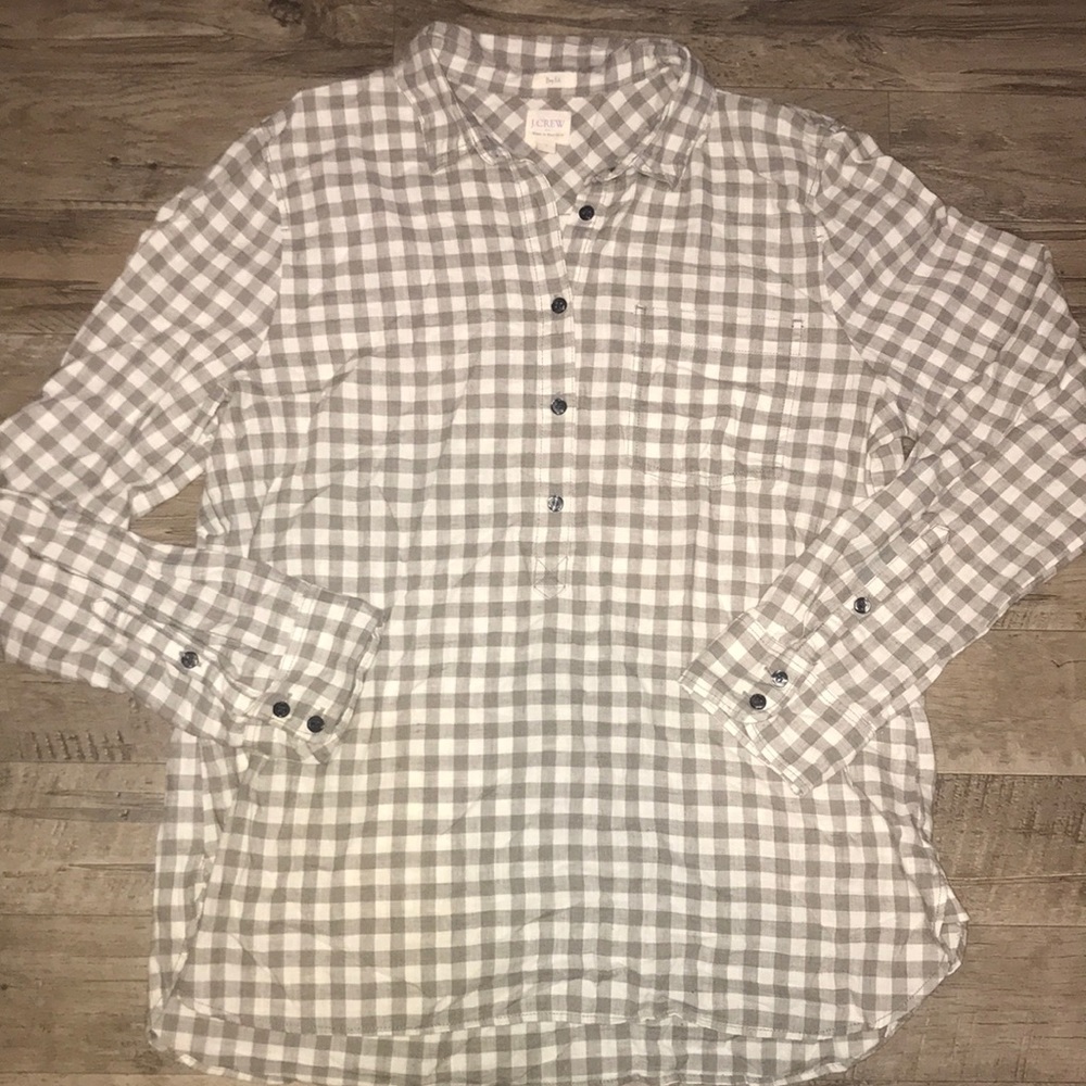 J crew gingham tunic